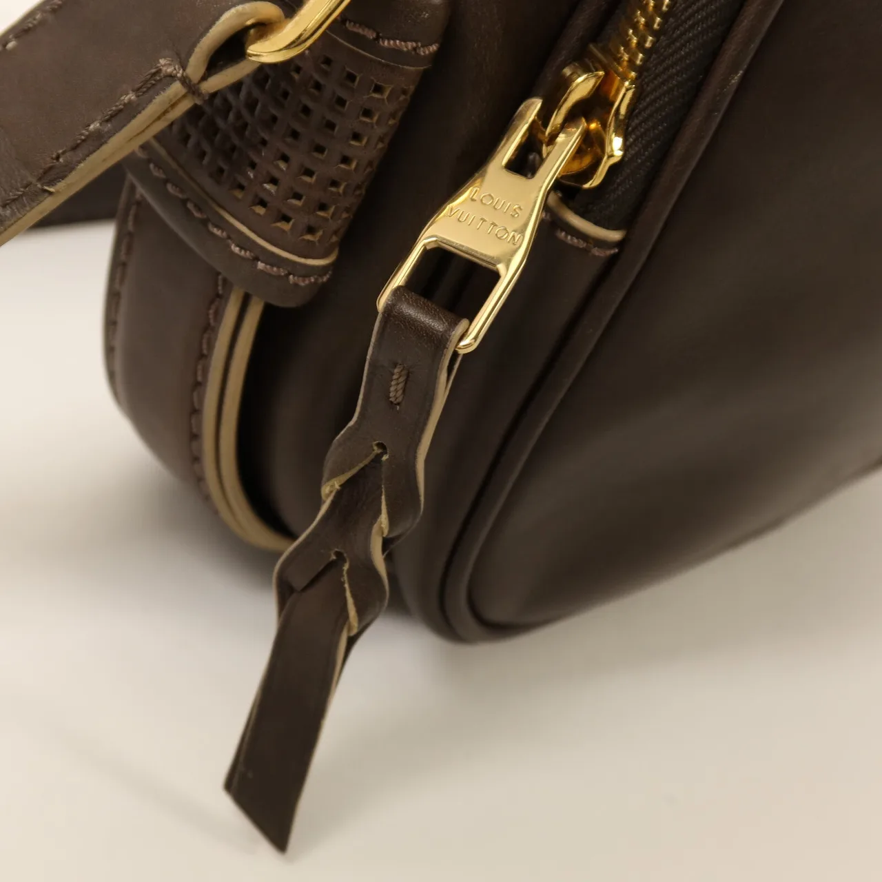 LOUIS VUITTON M95322 肩背包 牛皮 棕色 牛皮 中古品B - 縮圖 10