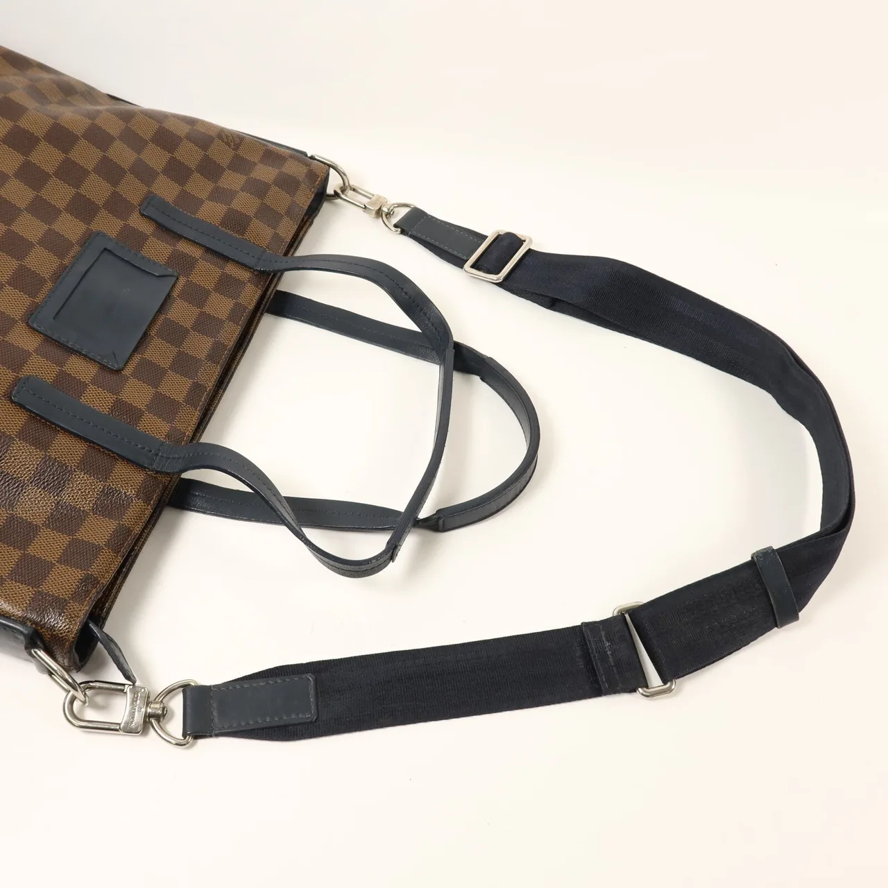 LOUIS VUITTON N41255 兩用包 塗層帆布 棕色 / 藍色 塗層帆布 中古品B - 縮圖 8
