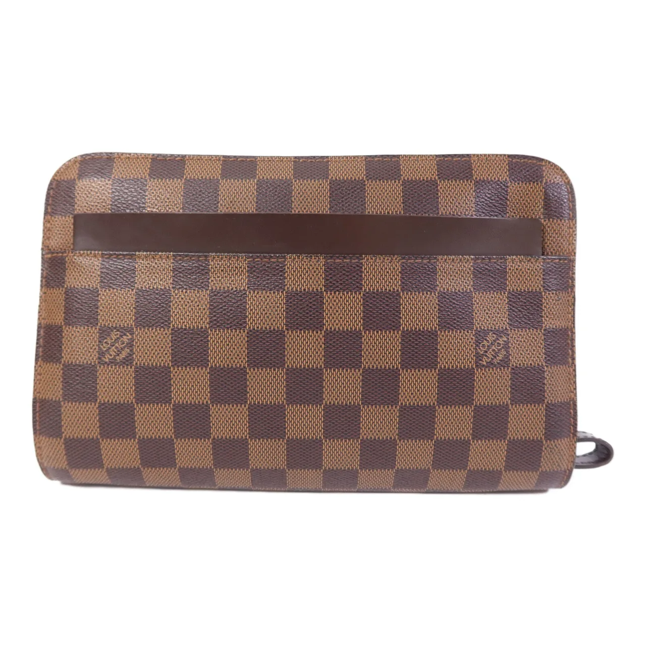 LOUIS VUITTON N51993 Clutch Coated Canvas 棕色