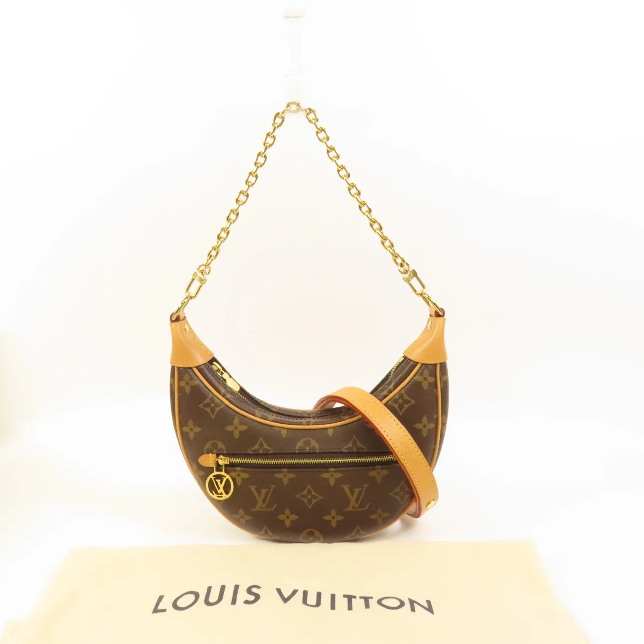 LOUIS VUITTON Loop M81098 2-Way Bag Coated Canvas 棕色 Coated Canvas Rank A - Thumbnail 10