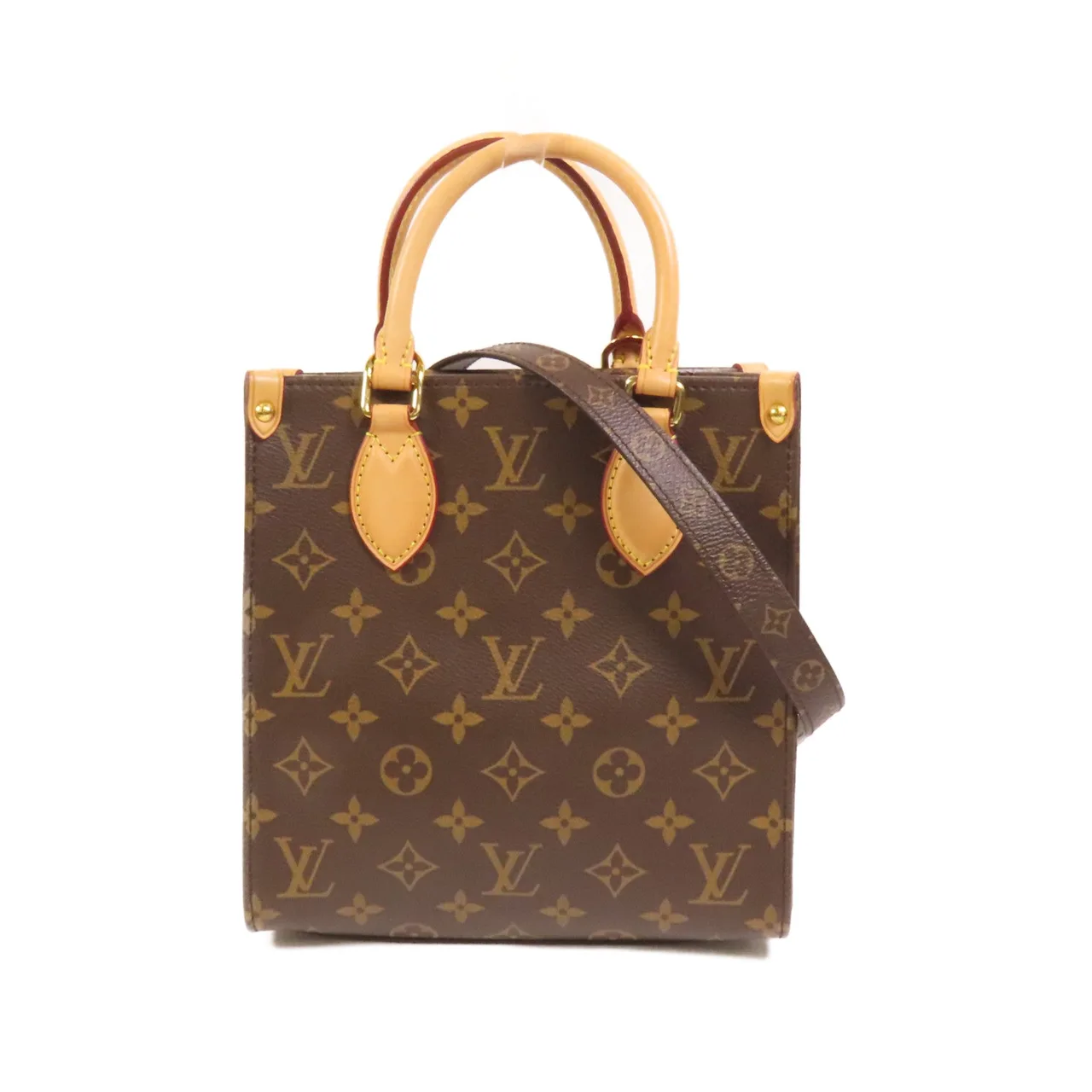 LOUIS VUITTON Sac Plat M46265 兩用包 塗層帆布 棕色