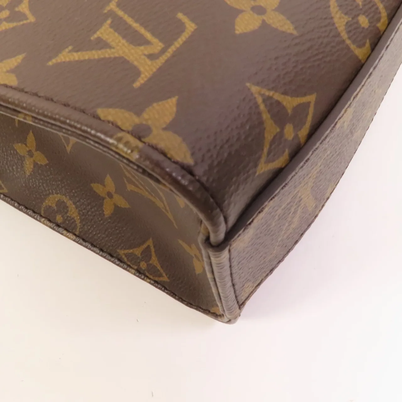 LOUIS VUITTON Sac Plat M46265 兩用包 塗層帆布 棕色 塗層帆布 中古品A - 縮圖 10