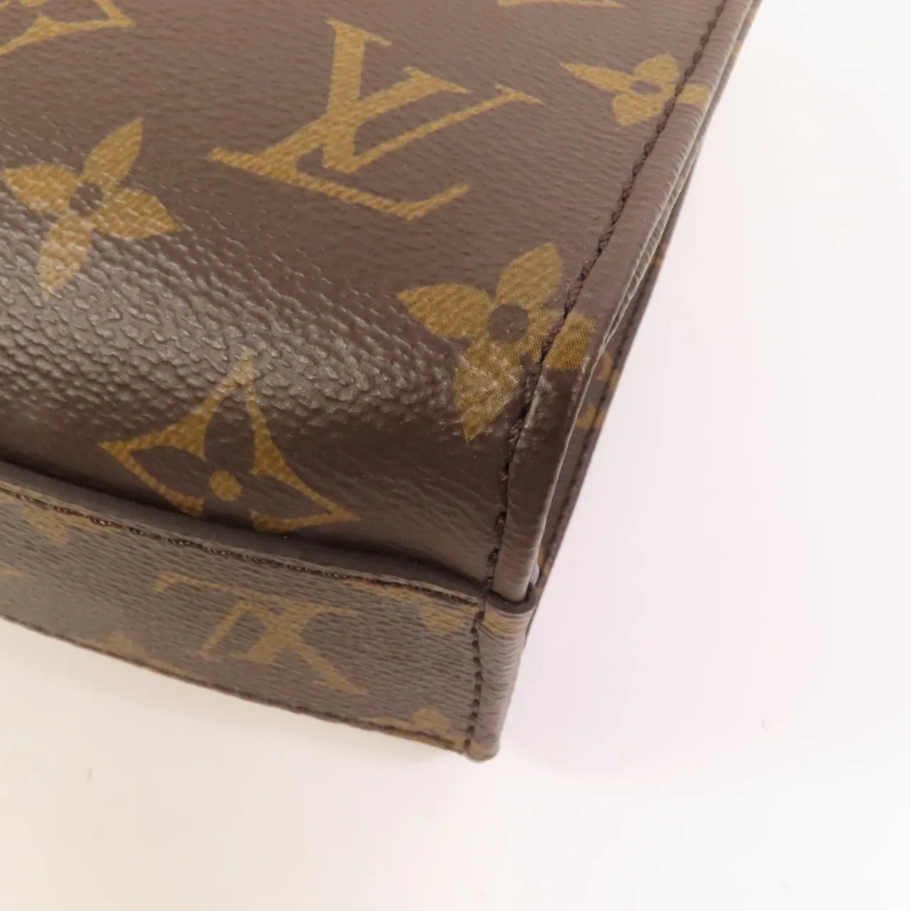 LOUIS VUITTON Sac Plat M46265 兩用包 塗層帆布 棕色 塗層帆布 中古品A - 縮圖 11