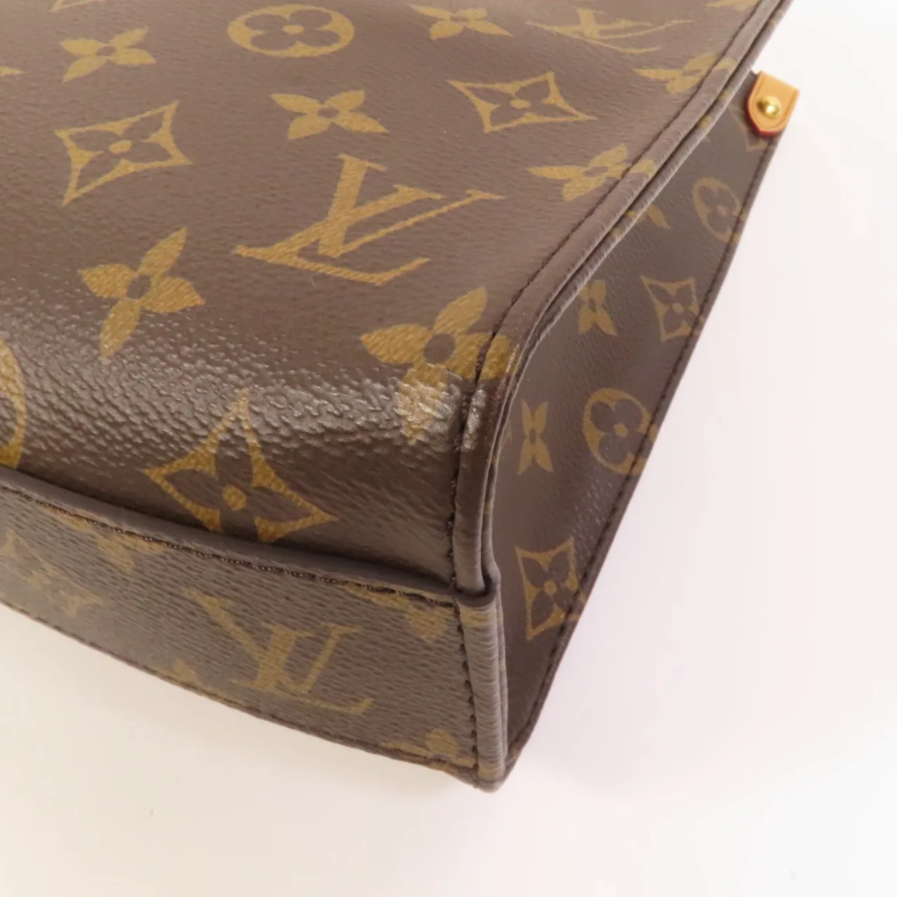 LOUIS VUITTON Sac Plat M46265 兩用包 塗層帆布 棕色 塗層帆布 中古品A - 縮圖 12