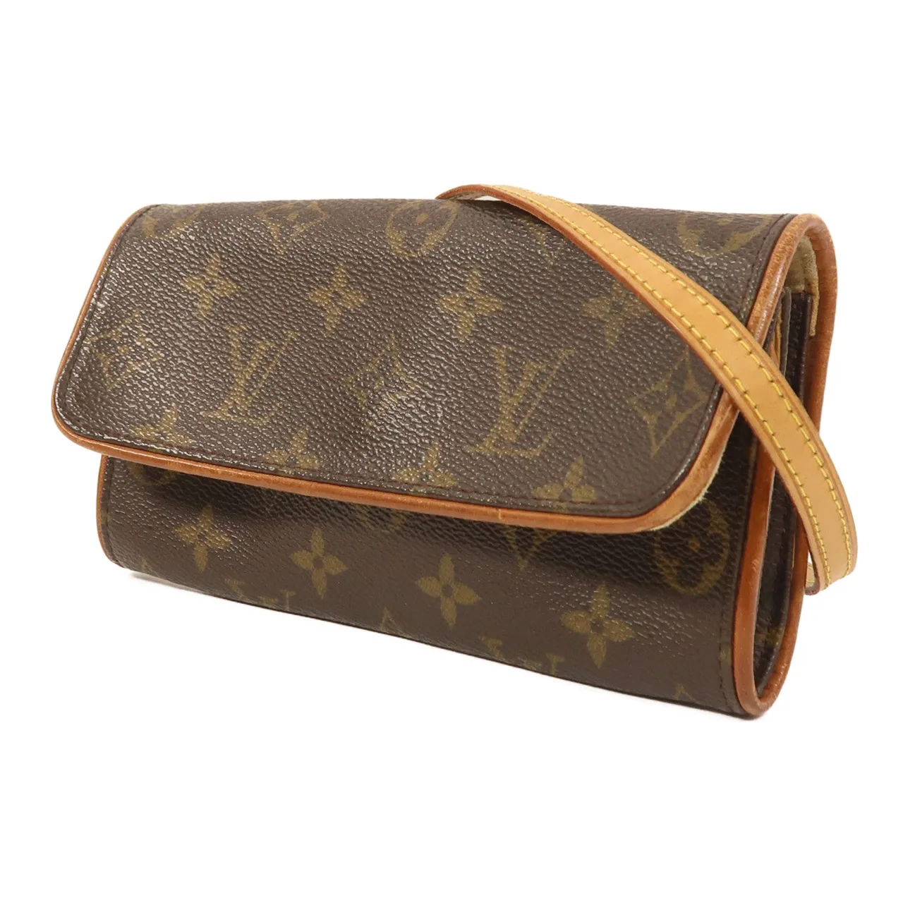 LOUIS VUITTON Pochette Florentine M51855 Shoulder Bag Coated Canvas 棕色 Coated Canvas Rank B - Thumbnail 3