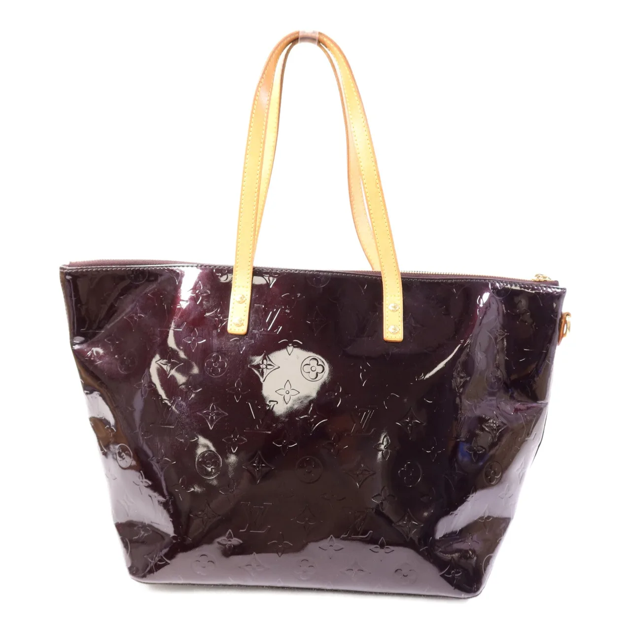 LOUIS VUITTON Bellevue M93589 手提包 enamel 棕色 / Red