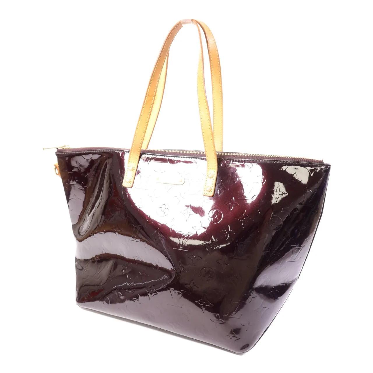 LOUIS VUITTON Bellevue M93589 Handbag enamel 棕色 / Red enamel Rank B - Thumbnail 3