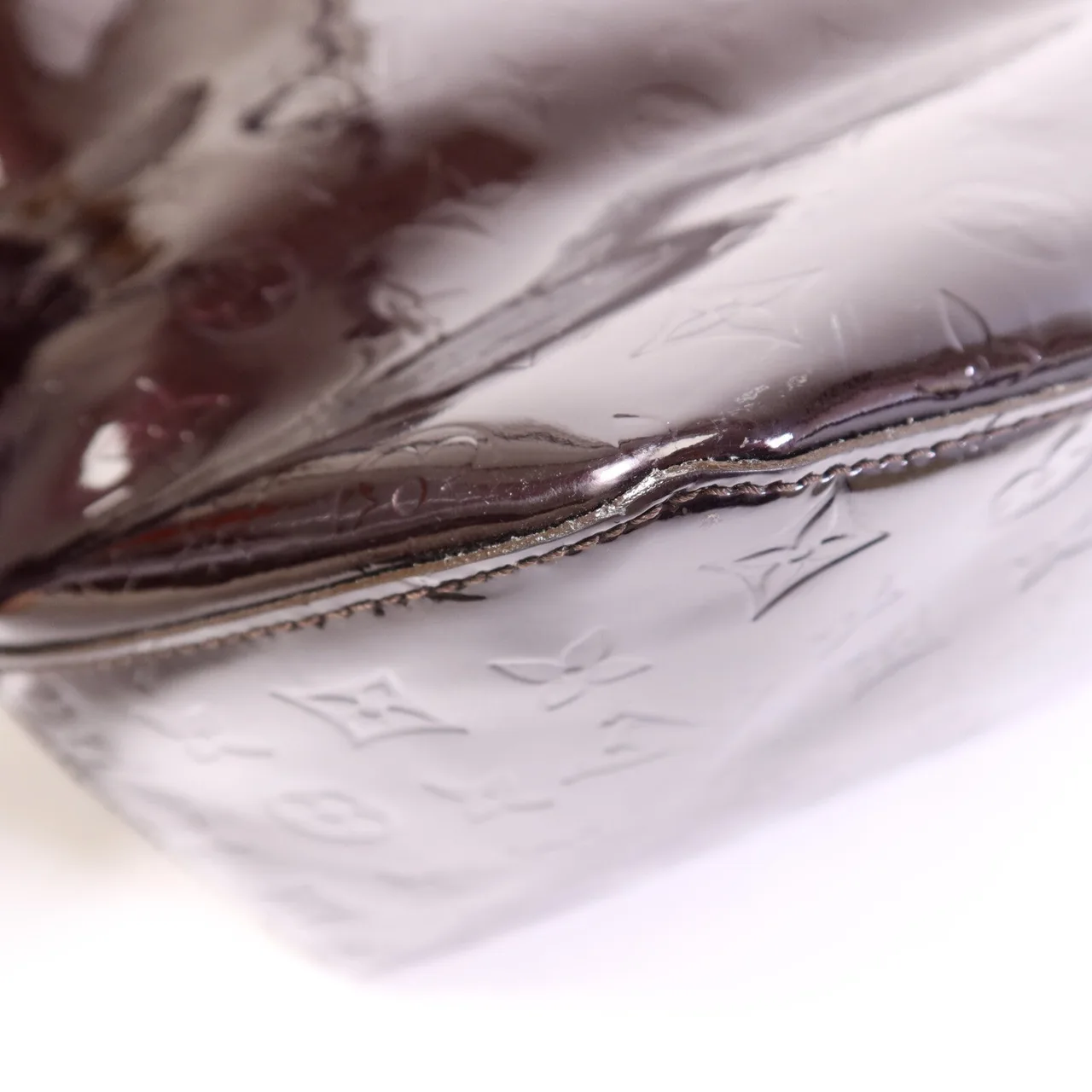 LOUIS VUITTON Bellevue M93589 Handbag enamel 棕色 / Red enamel Rank B - Thumbnail 12