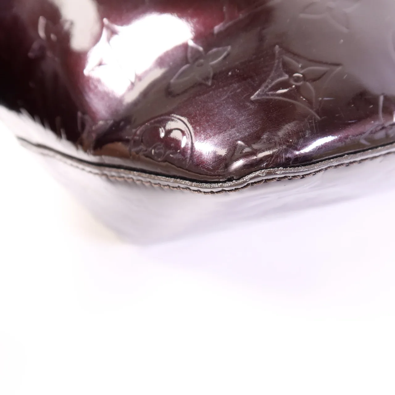 LOUIS VUITTON Bellevue M93589 Handbag enamel 棕色 / Red enamel Rank B - Thumbnail 14