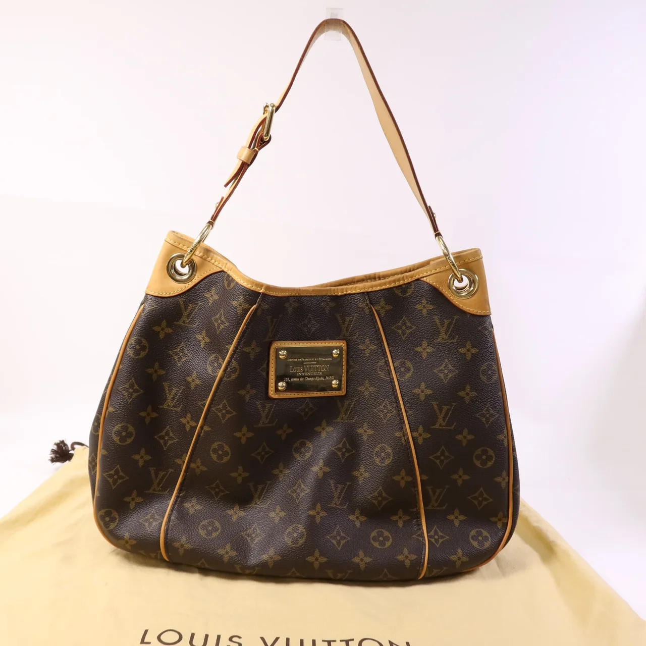 LOUIS VUITTON Galliera M56382 肩背包 塗層帆布 棕色 塗層帆布 中古品B - 縮圖 9