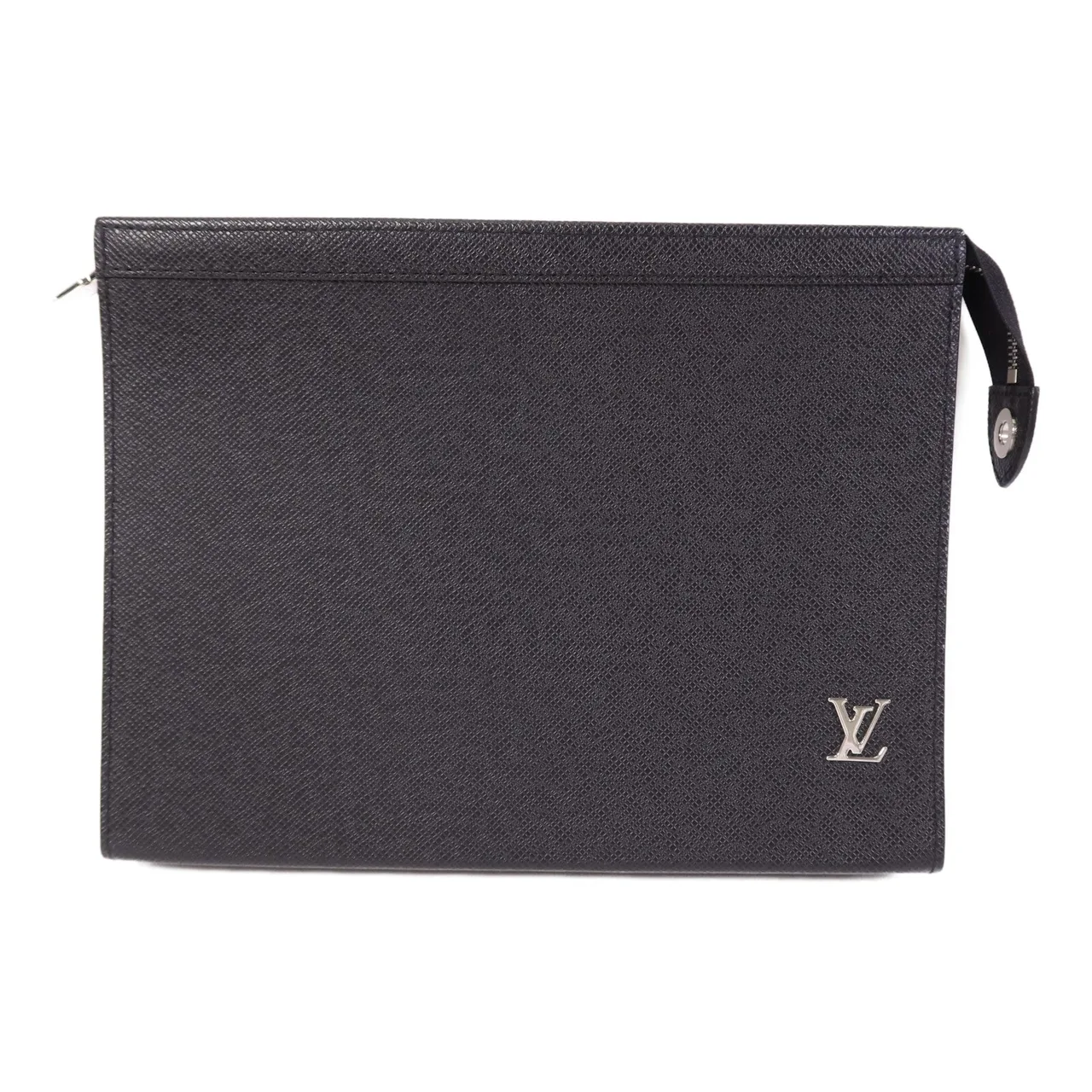 LOUIS VUITTON Pochette Voyage M30450 手拿包 塗層帆布 黑色