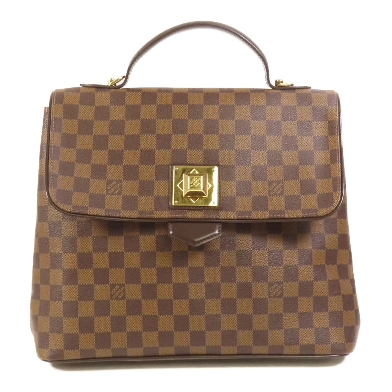 LOUIS VUITTON N41168 Handbag Coated Canvas 棕色 / Brown