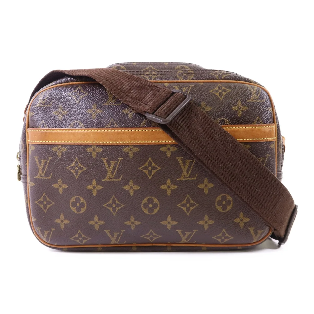 LOUIS VUITTON Reporter M45254 Shoulder Bag Coated Canvas 棕色