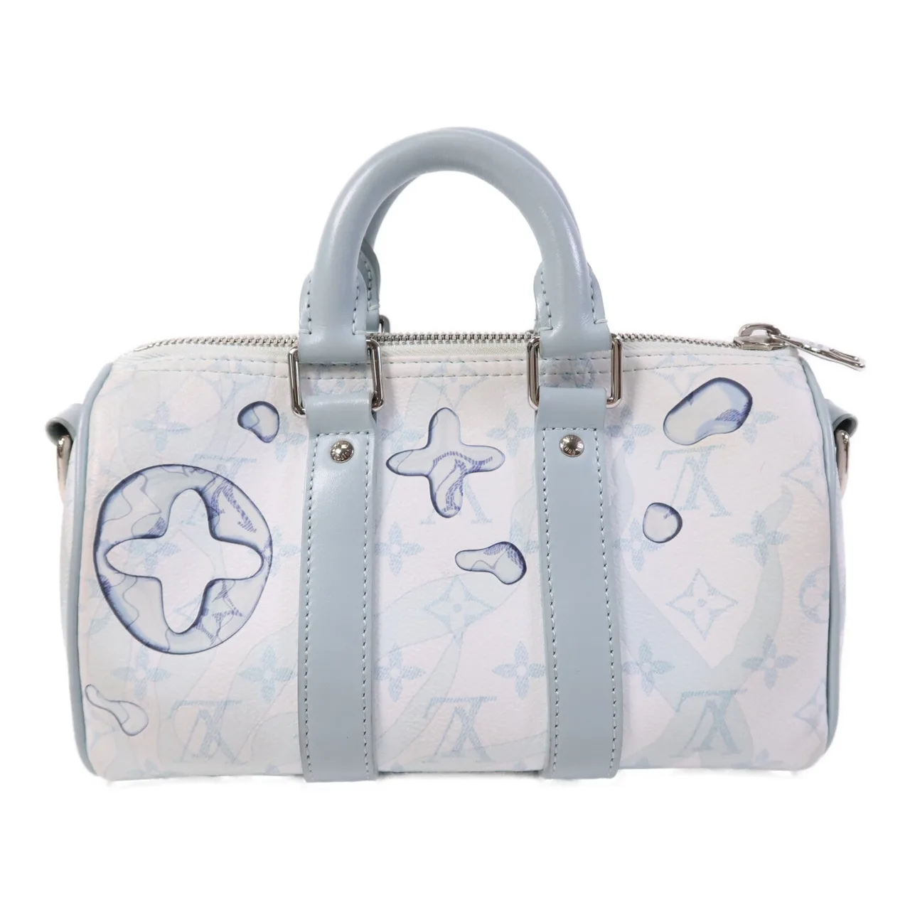 LOUIS VUITTON Keepall M22527 2-Way Bag Coated Canvas 藍色 / 白色 / Blue Coated Canvas Rank A - Thumbnail 2