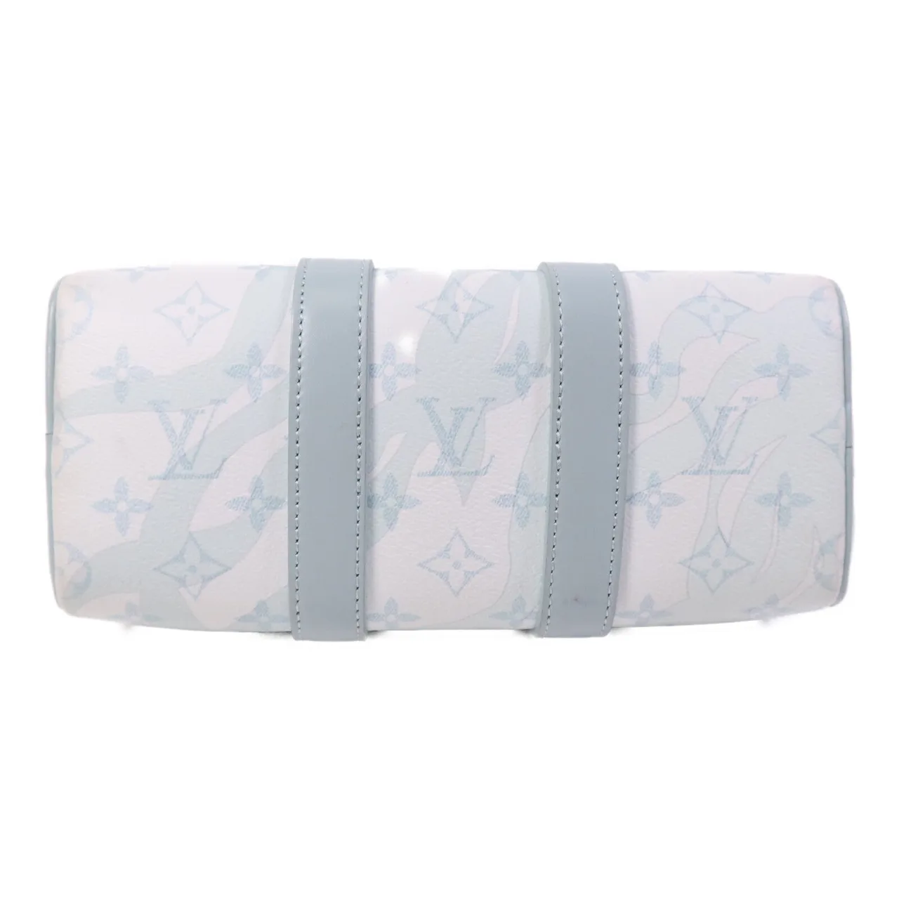 LOUIS VUITTON Keepall M22527 2-Way Bag Coated Canvas 藍色 / 白色 / Blue Coated Canvas Rank A - Thumbnail 4