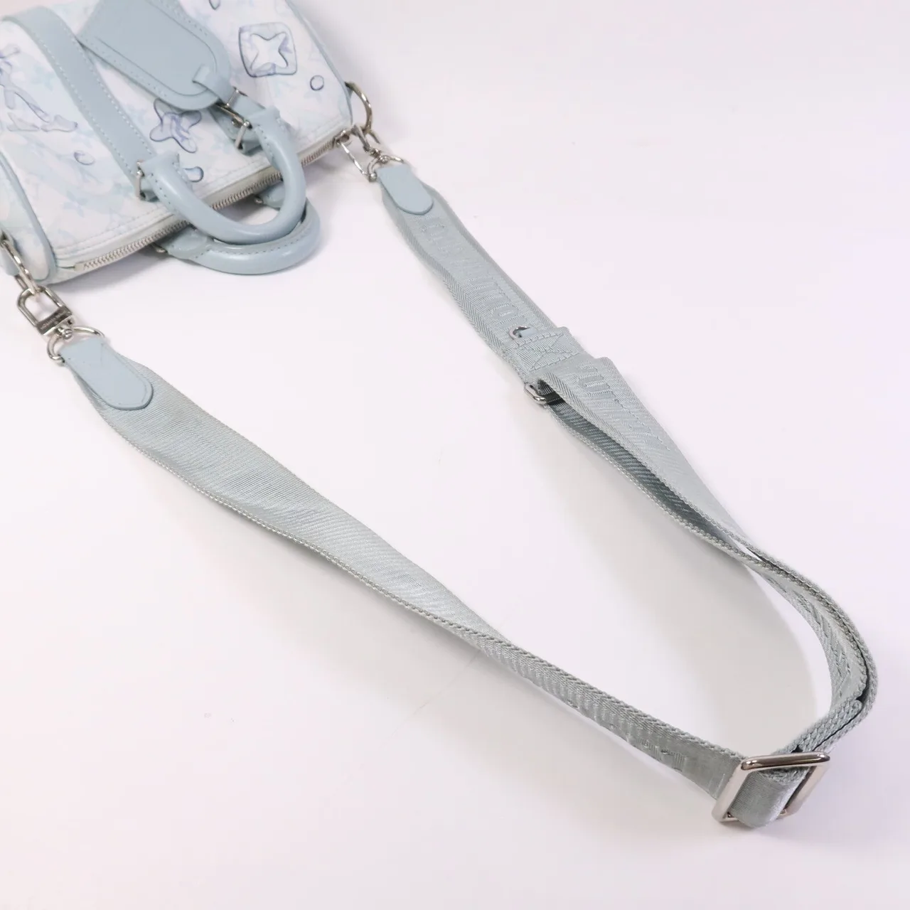 LOUIS VUITTON Keepall M22527 2-Way Bag Coated Canvas 藍色 / 白色 / Blue Coated Canvas Rank A - Thumbnail 7