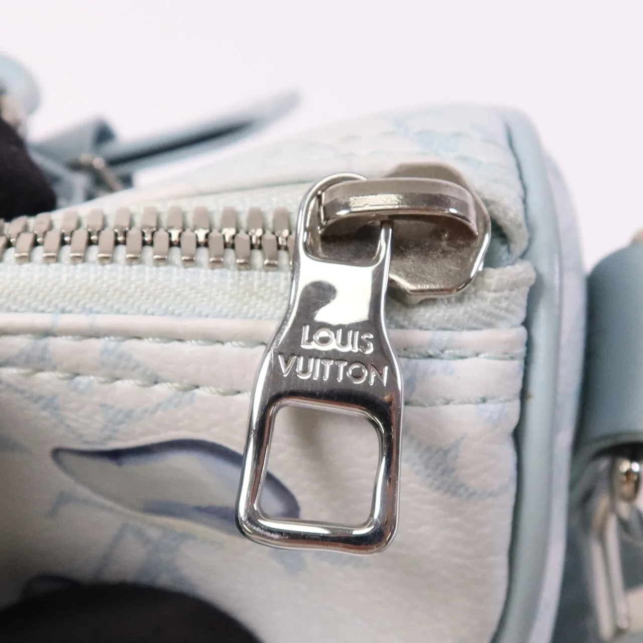 LOUIS VUITTON Keepall M22527 2-Way Bag Coated Canvas 藍色 / 白色 / Blue Coated Canvas Rank A - Thumbnail 14