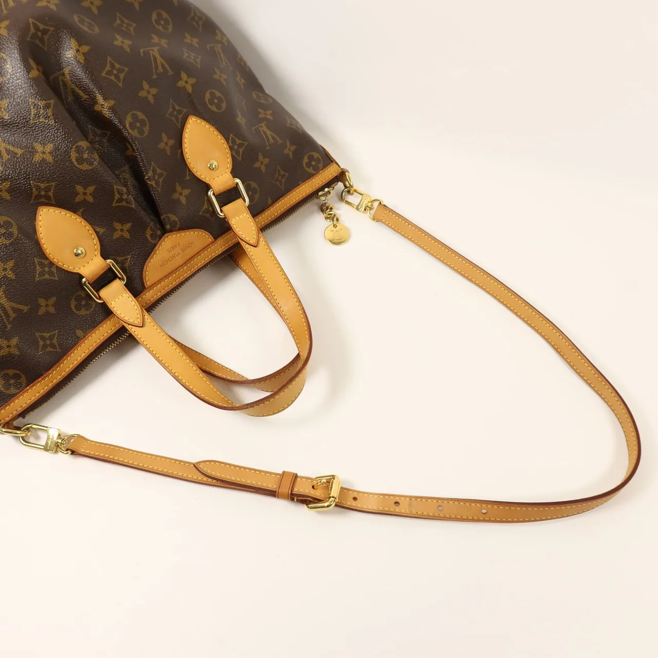 LOUIS VUITTON Palermo M40145 2-Way Bag Coated Canvas 棕色 / Brown Coated Canvas Rank B - Thumbnail 8