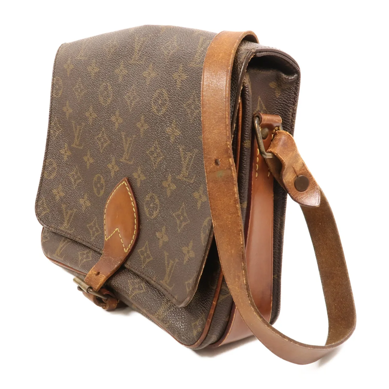 LOUIS VUITTON Cartouchiere M51252 Shoulder Bag Coated Canvas 棕色 Coated Canvas Rank C - Thumbnail 2