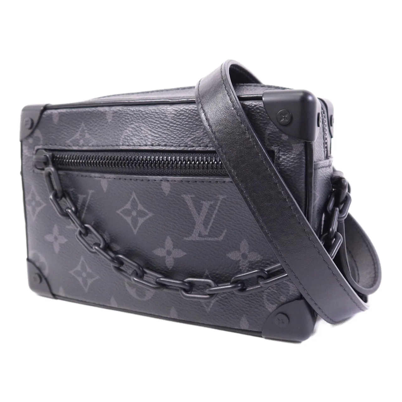 LOUIS VUITTON Soft Trunk M44735 Shoulder Bag Coated Canvas 黑色 / Black Coated Canvas Rank B - Thumbnail 3