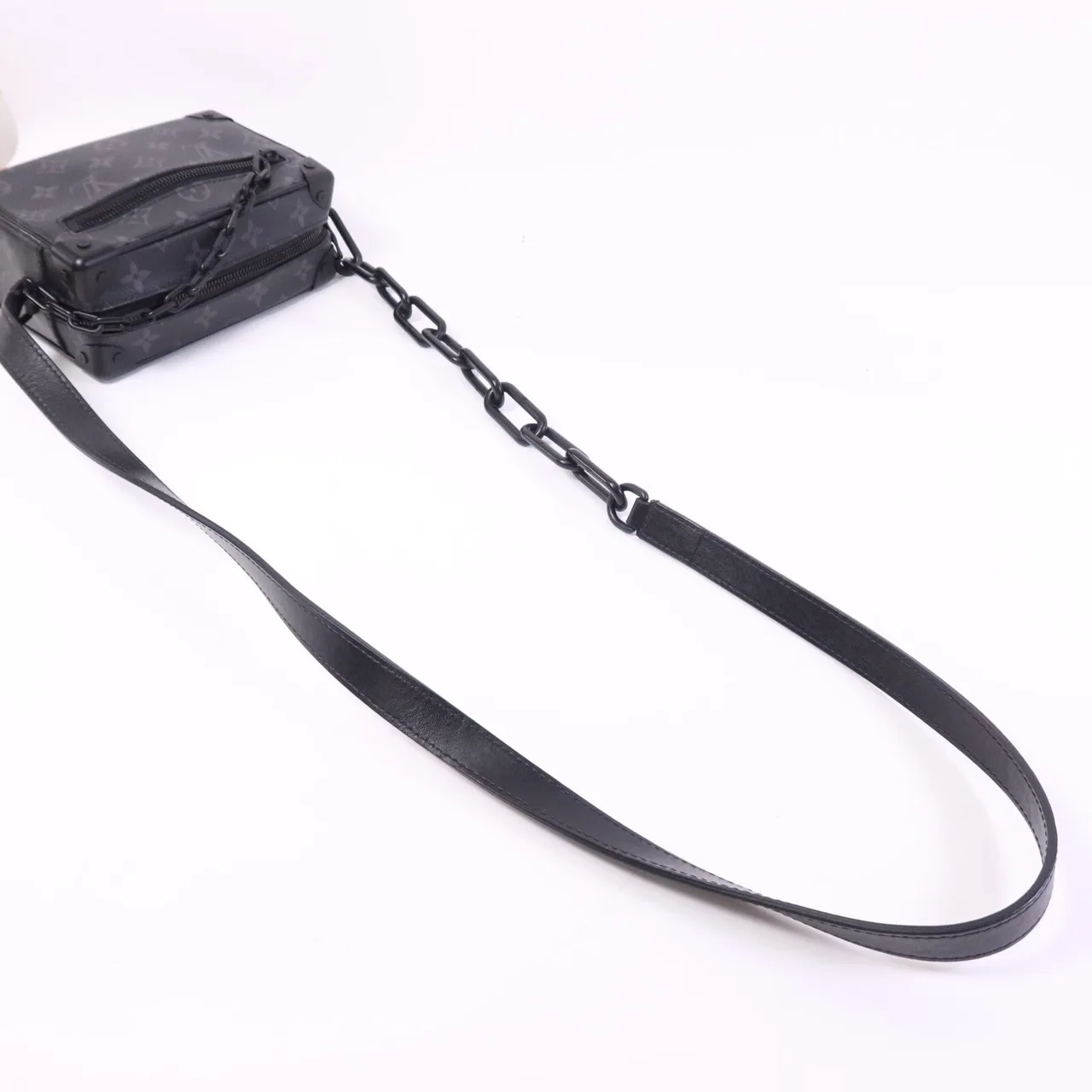 LOUIS VUITTON Soft Trunk M44735 Shoulder Bag Coated Canvas 黑色 / Black Coated Canvas Rank B - Thumbnail 9