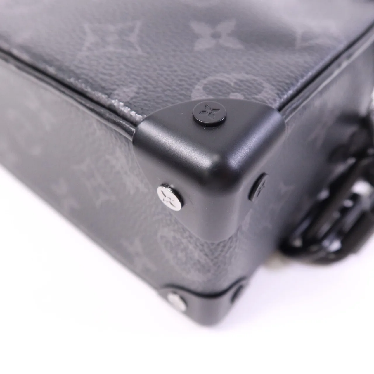 LOUIS VUITTON Soft Trunk M44735 Shoulder Bag Coated Canvas 黑色 / Black Coated Canvas Rank B - Thumbnail 12