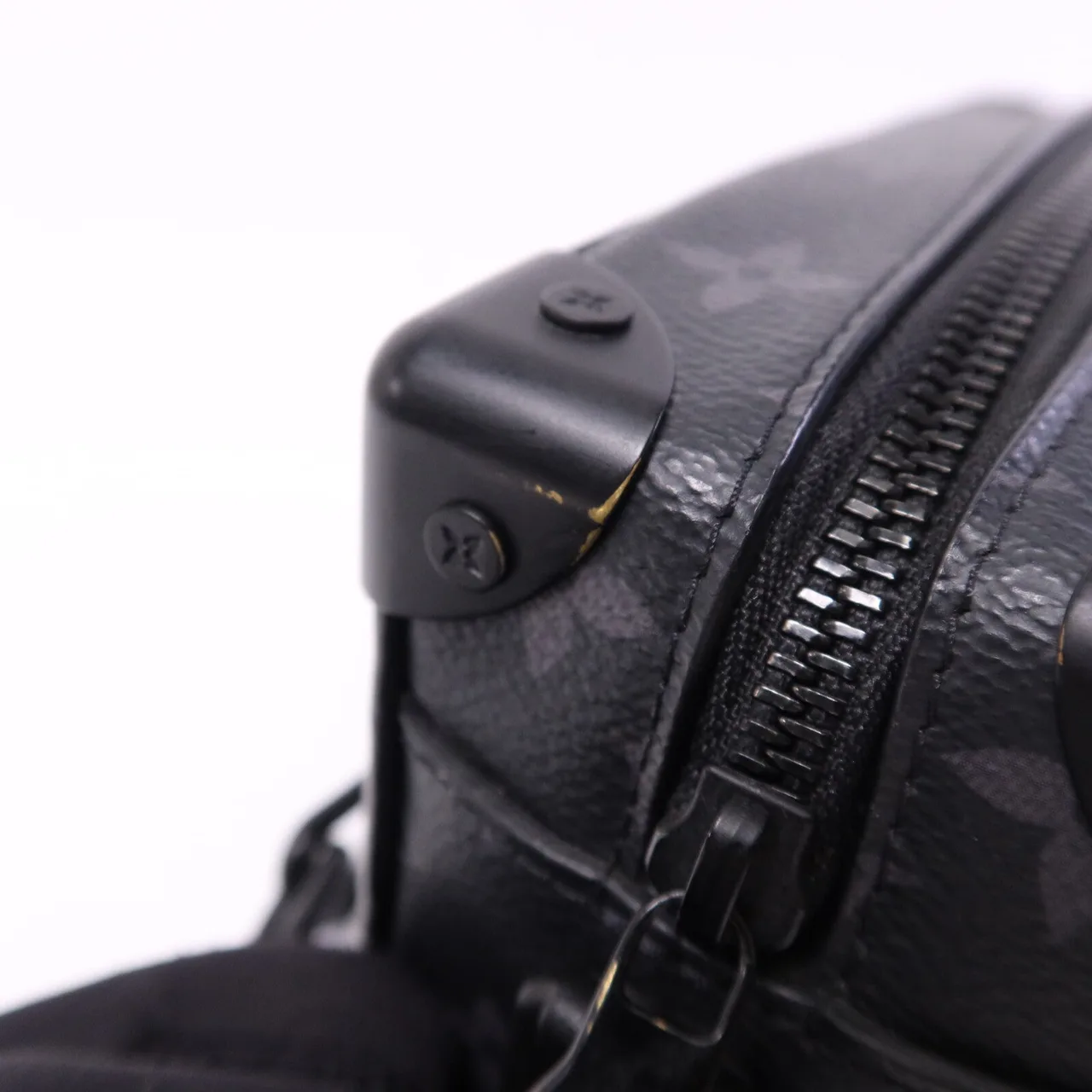 LOUIS VUITTON Soft Trunk M44735 Shoulder Bag Coated Canvas 黑色 / Black Coated Canvas Rank B - Thumbnail 14
