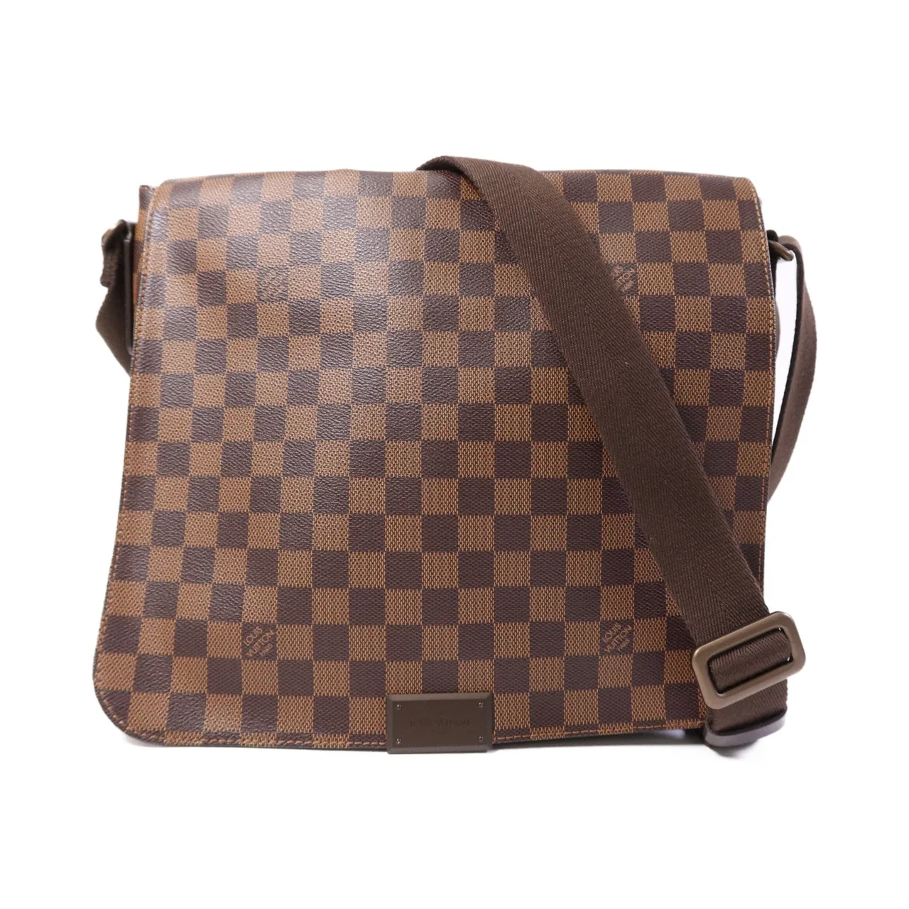 LOUIS VUITTON District N41212 Shoulder Bag Coated Canvas 棕色