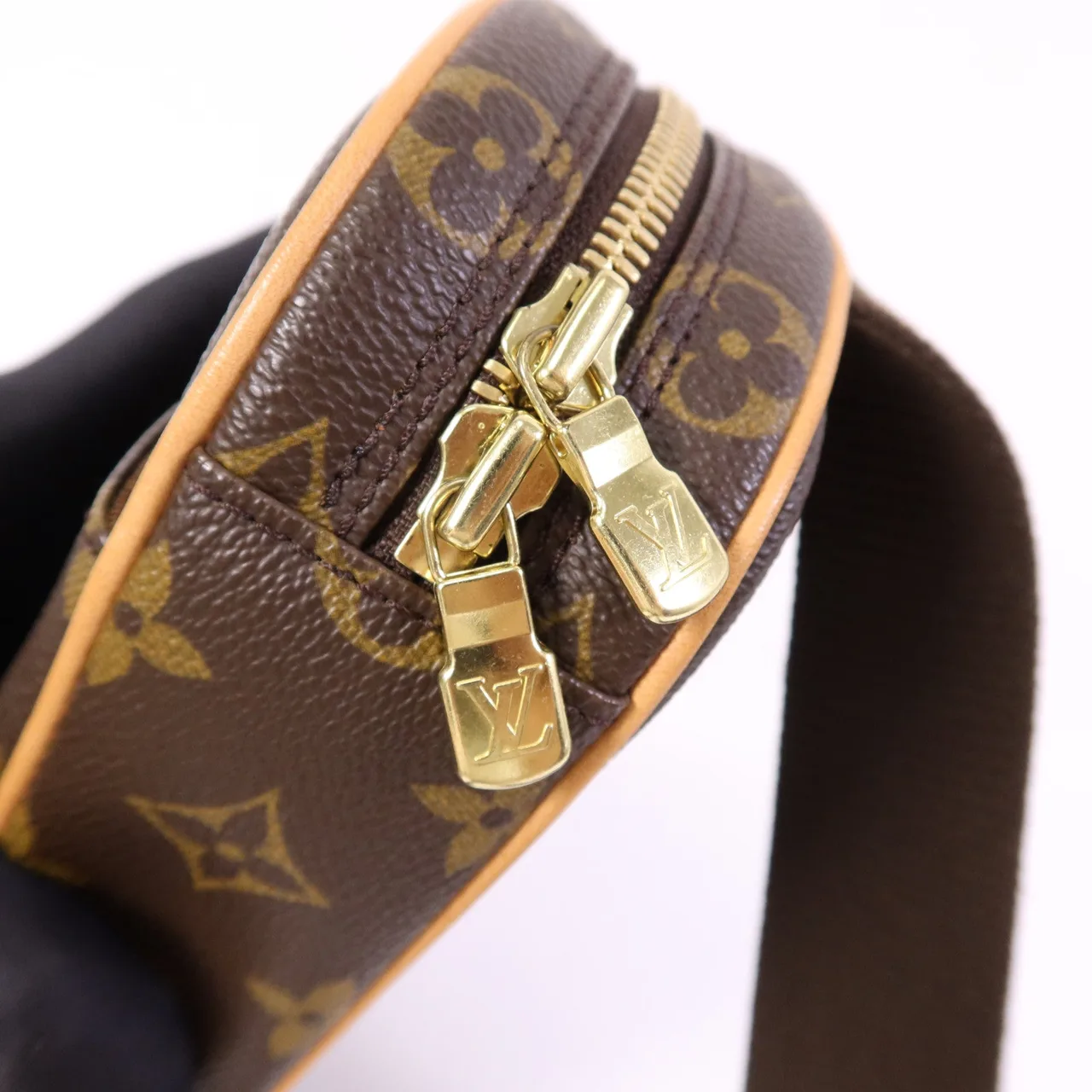 LOUIS VUITTON Pochette Gange M51870 Belt Bag Coated Canvas 棕色 Coated Canvas Rank A - Thumbnail 10
