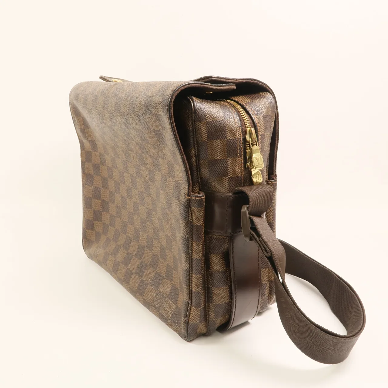 LOUIS VUITTON Naviglio N45255 Shoulder Bag Coated Canvas 棕色 Coated Canvas Rank A - Thumbnail 3