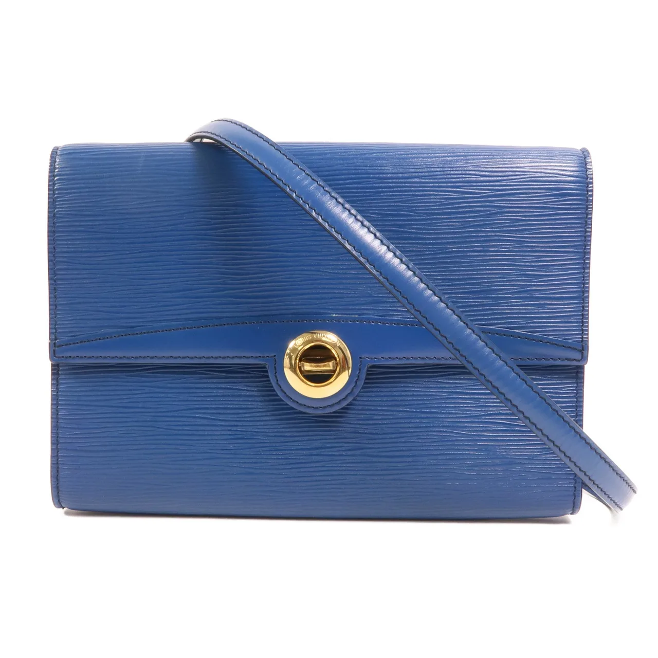 LOUIS VUITTON M52575 Shoulder Bag Calfskin 藍色 / Blue