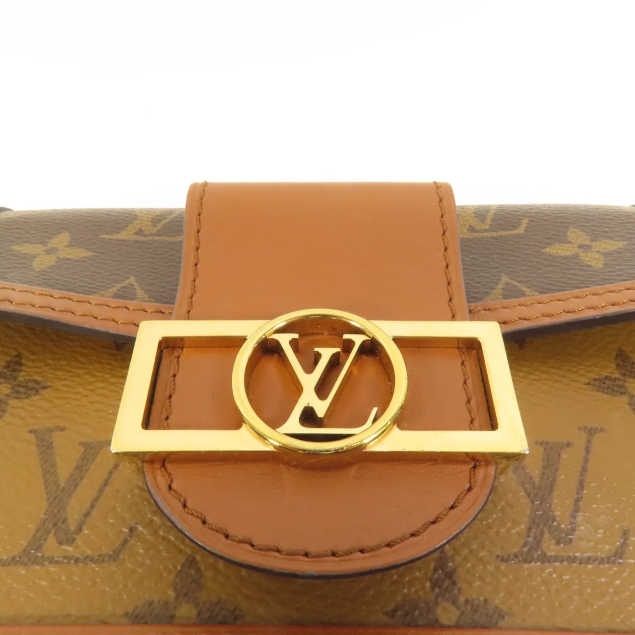 LOUIS VUITTON Mini Dauphine M45959 Shoulder Bag Coated Canvas 棕色 / Brown Coated Canvas Rank B - Thumbnail 7