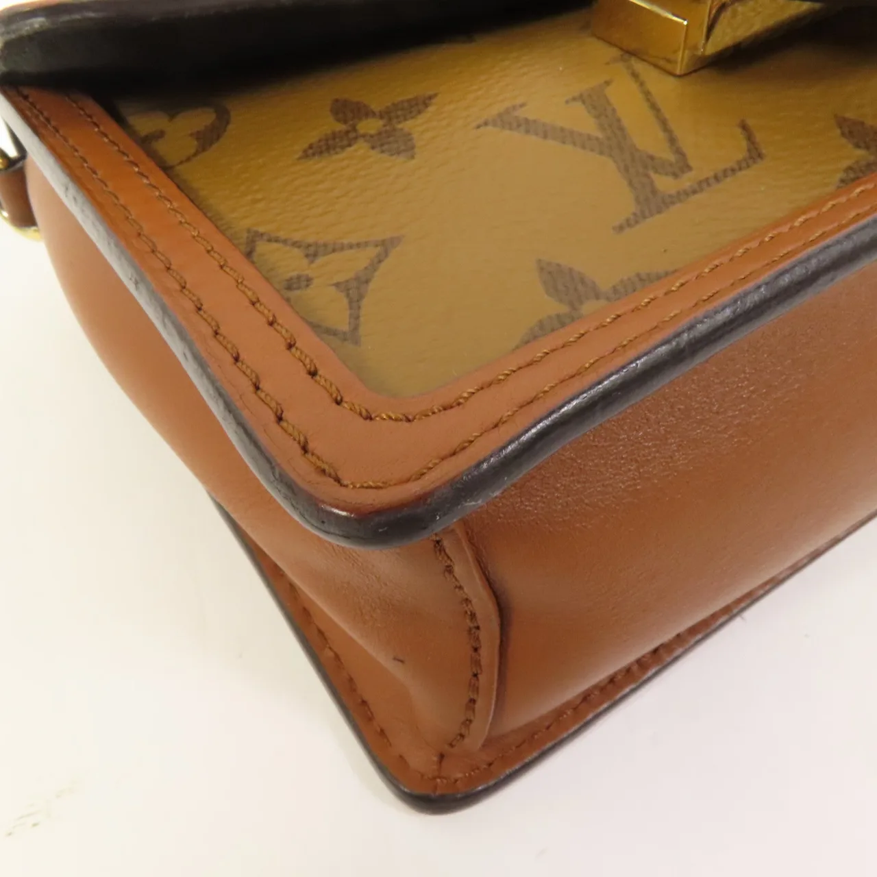 LOUIS VUITTON Mini Dauphine M45959 Shoulder Bag Coated Canvas 棕色 / Brown Coated Canvas Rank B - Thumbnail 9