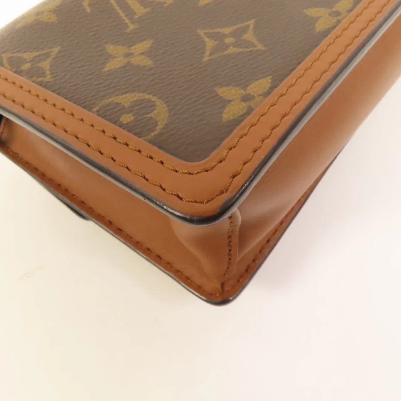 LOUIS VUITTON Mini Dauphine M45959 Shoulder Bag Coated Canvas 棕色 / Brown Coated Canvas Rank B - Thumbnail 10