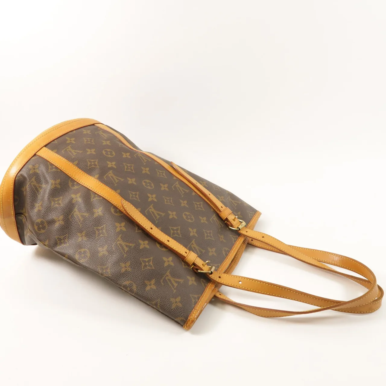 LOUIS VUITTON Bucket M42236 Tote Bag Coated Canvas 棕色 Coated Canvas Rank B - Thumbnail 8