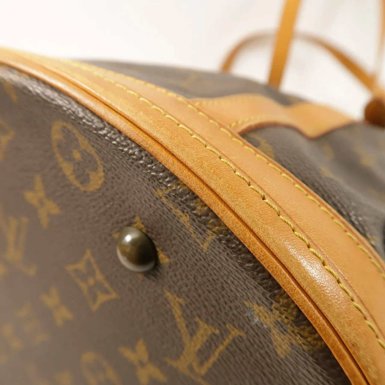 LOUIS VUITTON Bucket M42236 Tote Bag Coated Canvas 棕色 Coated Canvas Rank B - Thumbnail 9