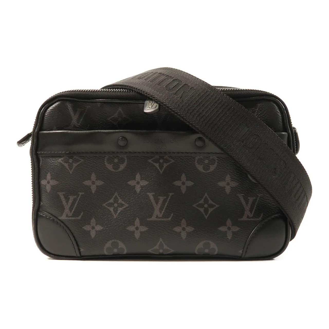 LOUIS VUITTON M46955 Shoulder Bag Coated Canvas 黑色