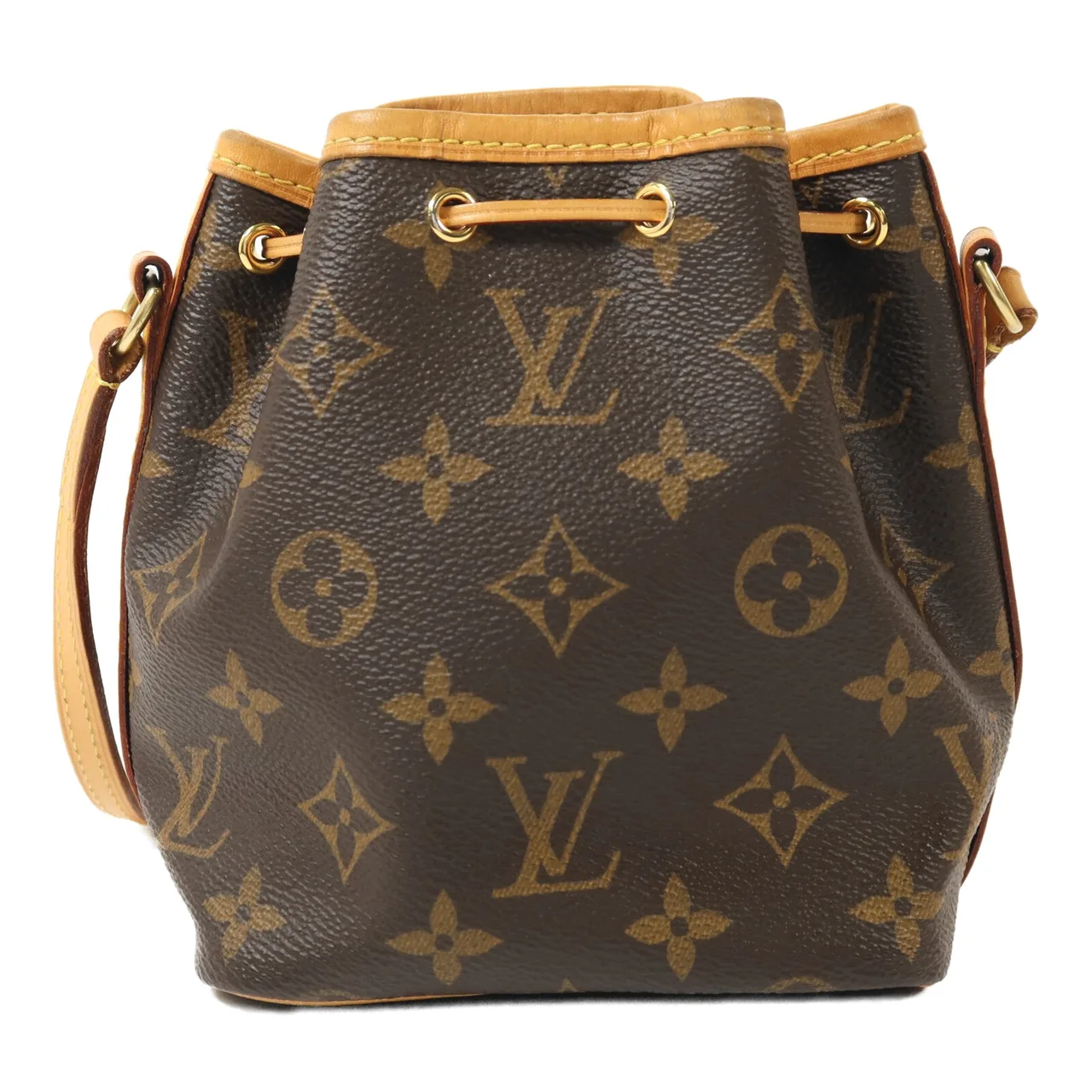LOUIS VUITTON Nano Noe M41346 Shoulder Bag Coated Canvas 棕色 Coated Canvas Rank B - Thumbnail 2