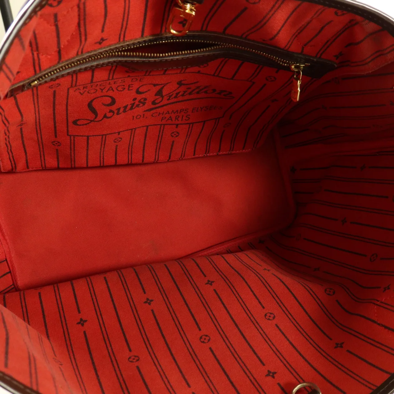 LOUIS VUITTON Neverfull N41358 Tote Bag Coated Canvas 棕色 Coated Canvas Rank B - Thumbnail 4