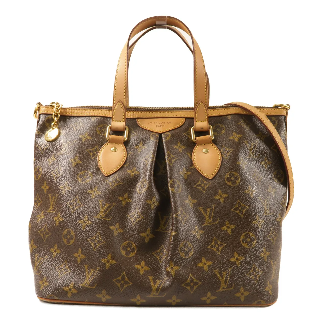 LOUIS VUITTON Palermo M40145 2-Way Bag Coated Canvas 棕色
