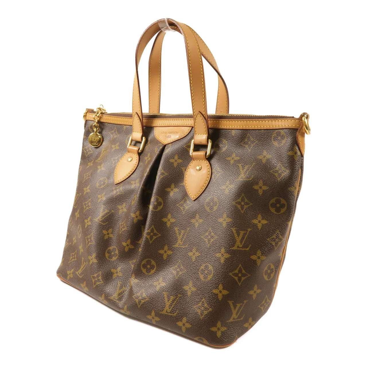 LOUIS VUITTON Palermo M40145 兩用包 塗層帆布 棕色 塗層帆布 中古品B - 縮圖 3