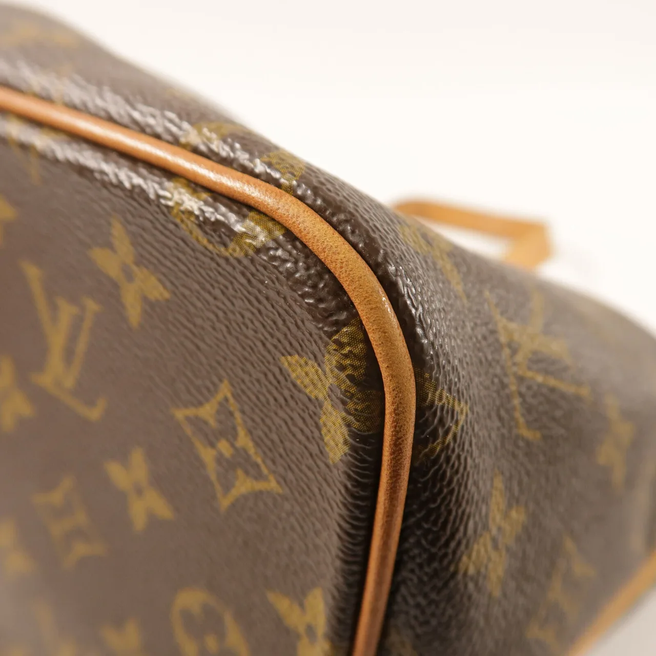 LOUIS VUITTON Palermo M40145 兩用包 塗層帆布 棕色 塗層帆布 中古品B - 縮圖 10