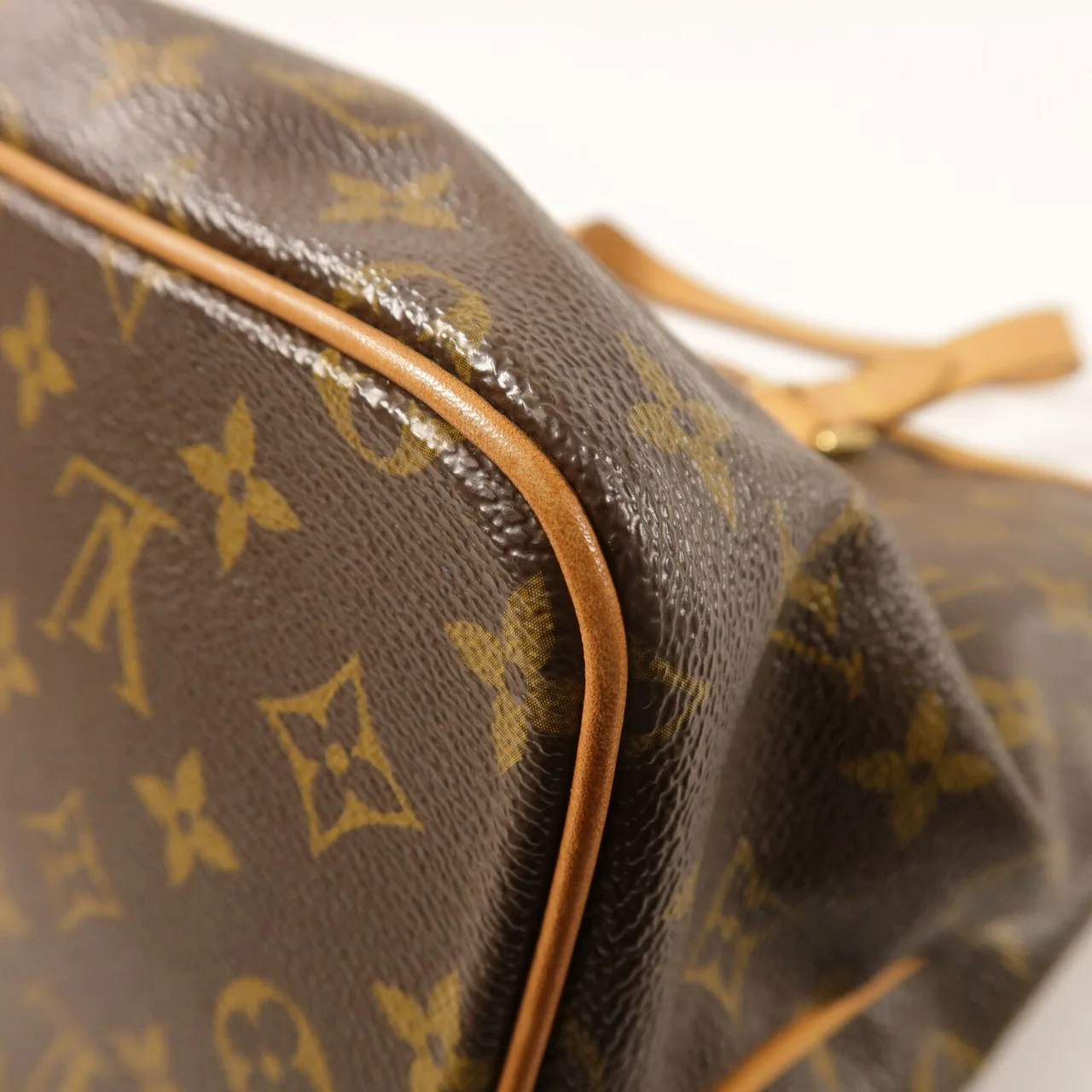LOUIS VUITTON Palermo M40145 兩用包 塗層帆布 棕色 塗層帆布 中古品B - 縮圖 12