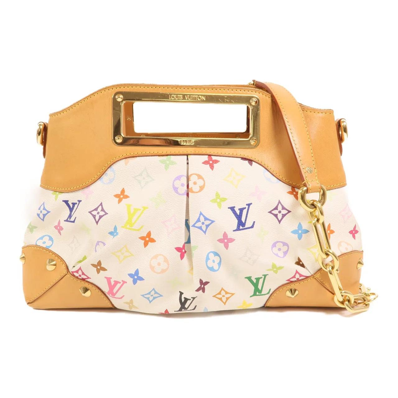 LOUIS VUITTON Judy M40255 2-Way Bag Coated Canvas 白色 / White