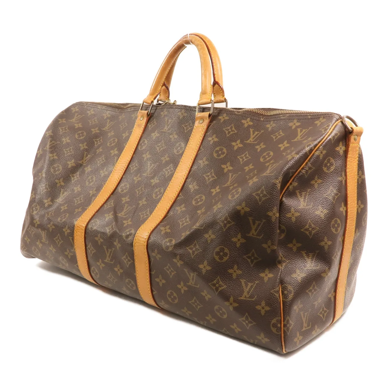 LOUIS VUITTON Keepall M41424 2-Way Bag Coated Canvas 棕色 Coated Canvas Rank B - Thumbnail 3