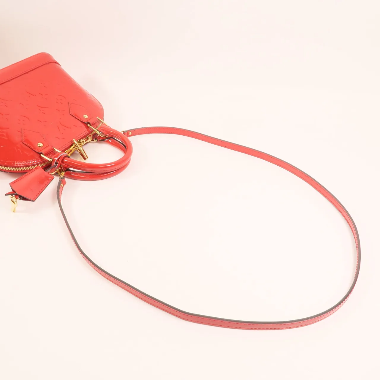 LOUIS VUITTON Alma M91606 2-Way Bag Leather 紅色 / Red Leather Rank A - Thumbnail 8