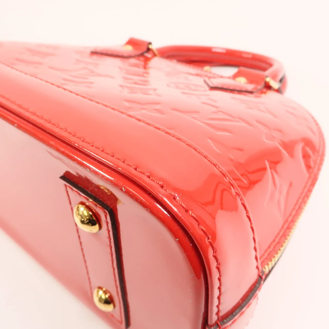 LOUIS VUITTON Alma M91606 2-Way Bag Leather 紅色 / Red Leather Rank A - Thumbnail 11
