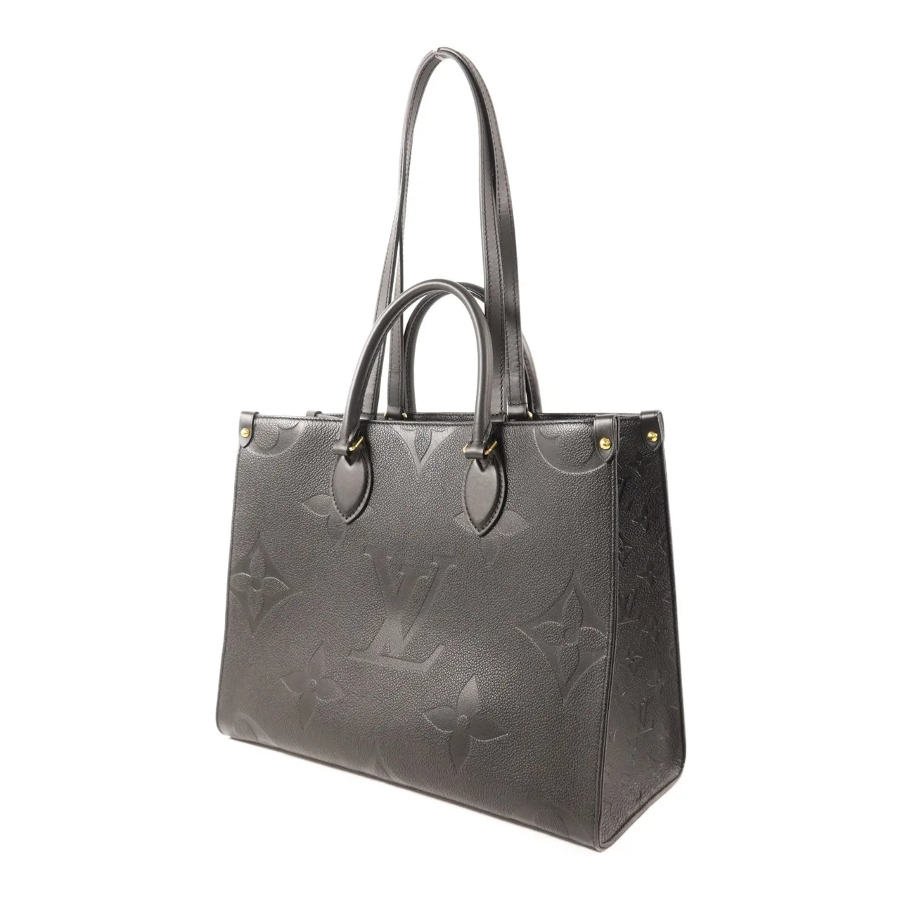 LOUIS VUITTON OnTheGo M45595 2-Way Bag Calfskin 黑色 Calfskin Rank A - Thumbnail 3