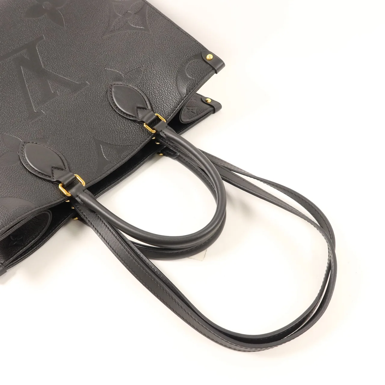 LOUIS VUITTON OnTheGo M45595 2-Way Bag Calfskin 黑色 Calfskin Rank A - Thumbnail 7