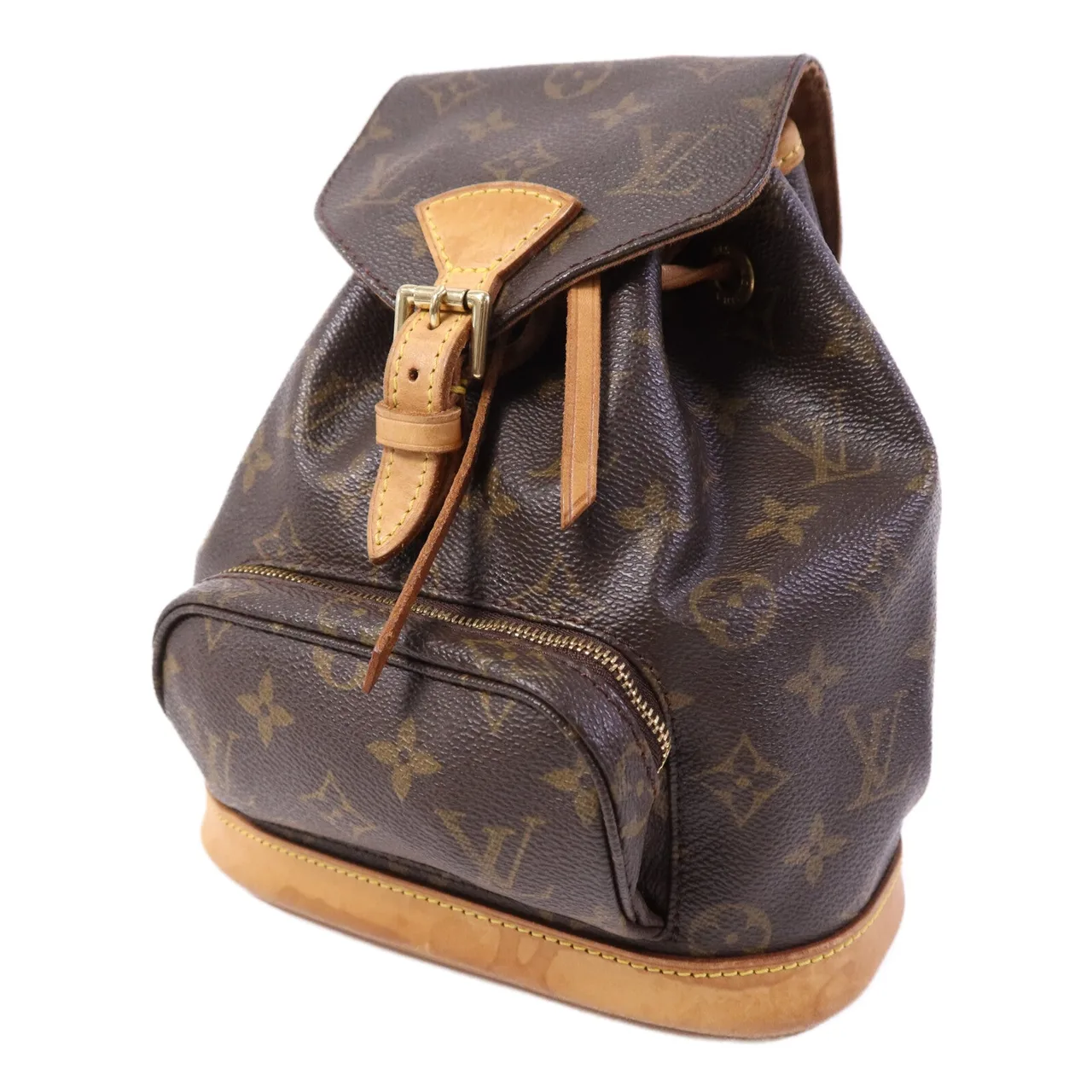 LOUIS VUITTON Montsouris M51136 背包 塗層帆布 棕色 / Brown 塗層帆布 中古品B - 縮圖 3
